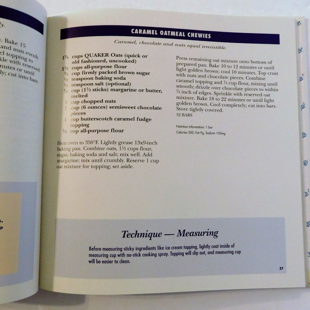 Bake It Better with Quaker Oats Cookbook 1995 Over 50 Recipes Hardcover - Picture 5 of 7